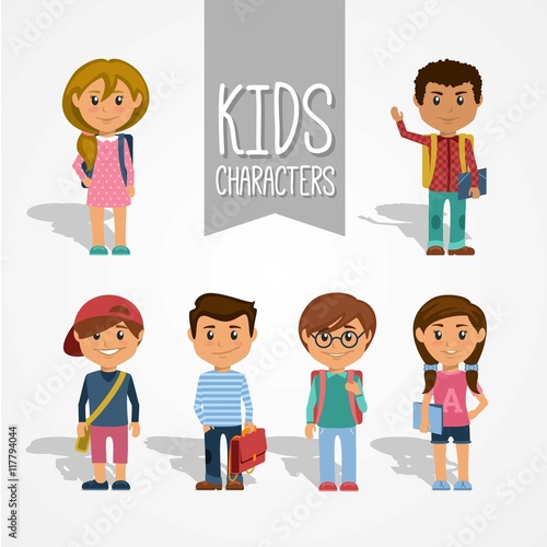 Collection of kid characters