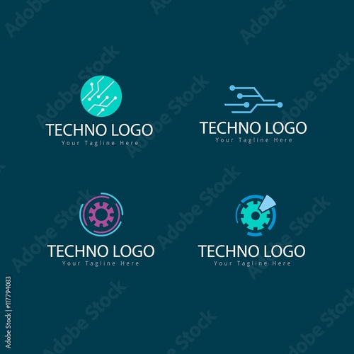 Techno logos pack