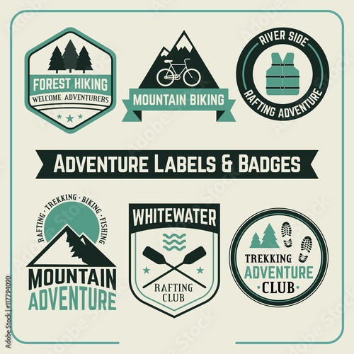 Adventure labels and badges