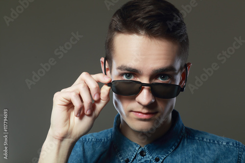 Man portrait wear sunglasses