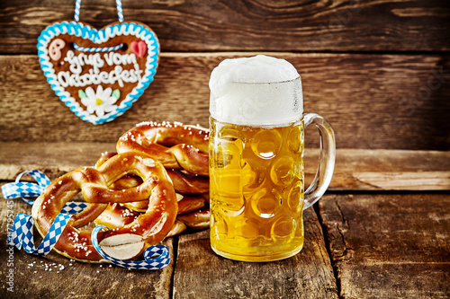 Delicious snacks served for the Oktoberfest
