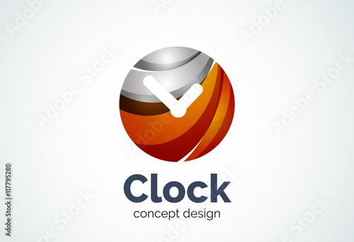 Clock logo template, time management business concept Free Download Clock logo template, time management business concept - GFXLoad