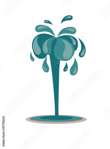 Bubbling fountain stream