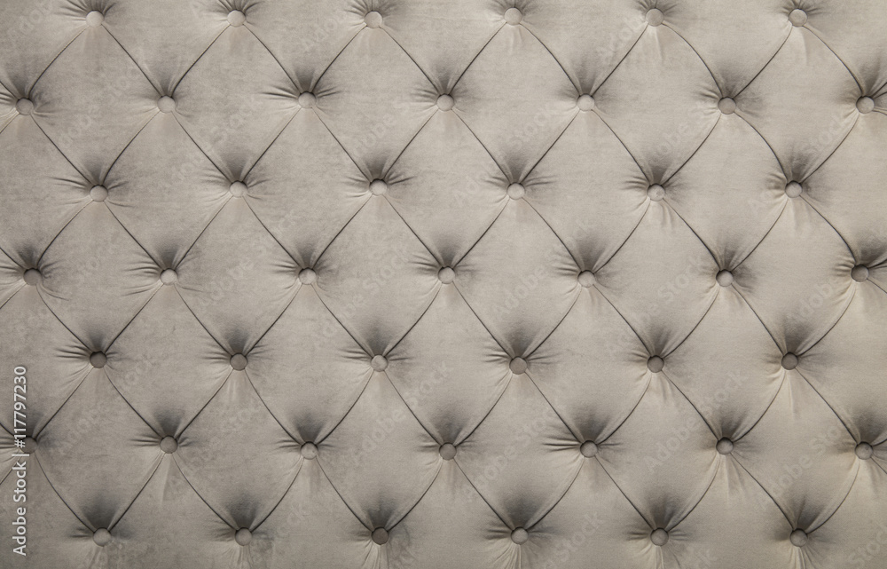 Fototapeta premium White capitone tufted fabric upholstery texture
