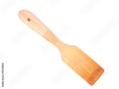 wooden spoon pan on a white background