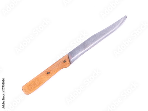 old knife on a white background