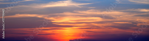 Fototapeta Naklejka Na Ścianę i Meble -  incredibly beautiful sunset, clouds at sunset, colorful sunset