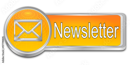 Newsletter Button - 3D illustration