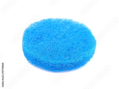 dishwashing sponge on a white background