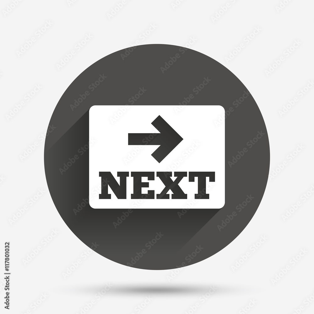 Arrow sign icon. Next button. Navigation symbol Arrow sign icon. Next button. Navigation symbol
