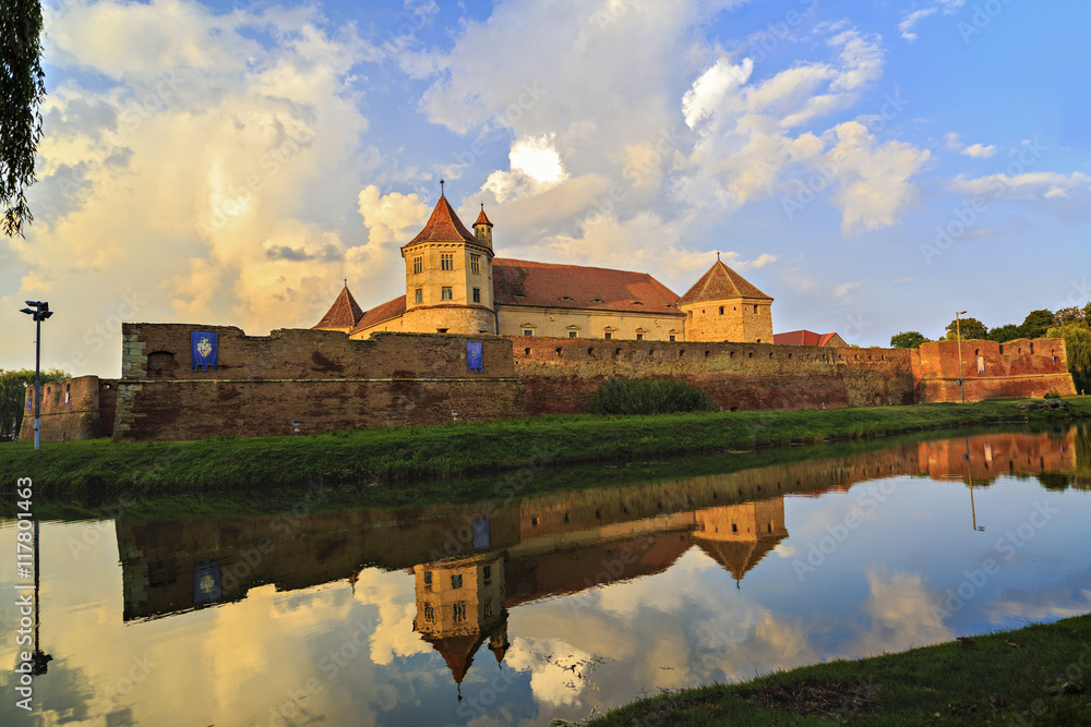 Fototapeta premium Fagaras Fortress, the city of Fagaras, Romania