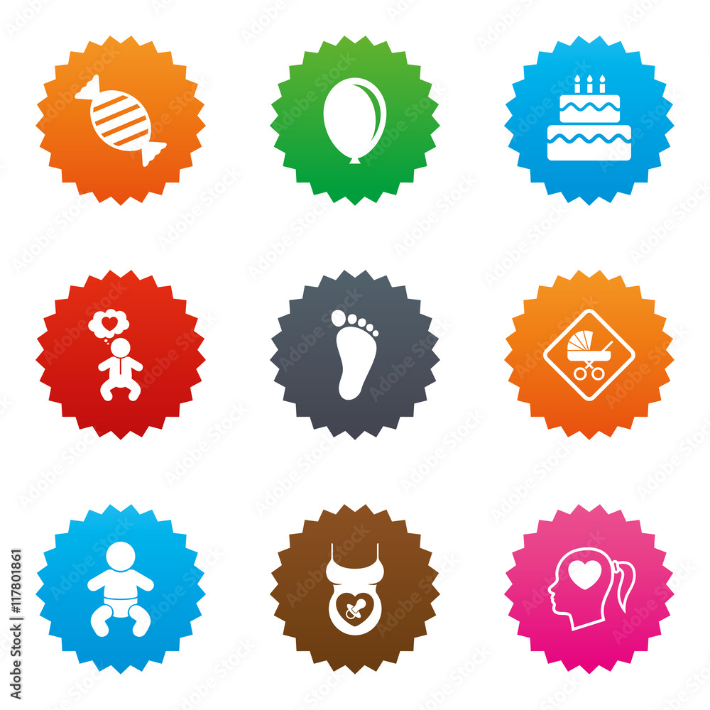 Pregnancy, maternity and baby care icons. Pregnancy, maternity and baby care icons.