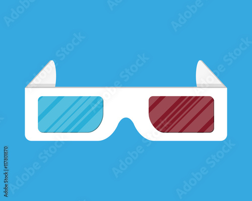 Cinema paper stereo 3d glasses
