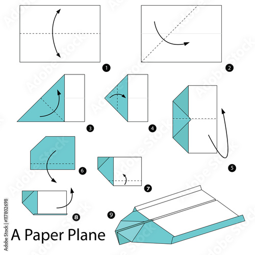 Step by step instructions how to make origami A Plane.