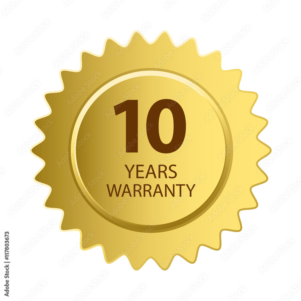 Warranty Icon. 10 Years Warranty Gold Label. Warranty Icon. 10 Years Warranty Gold Label.