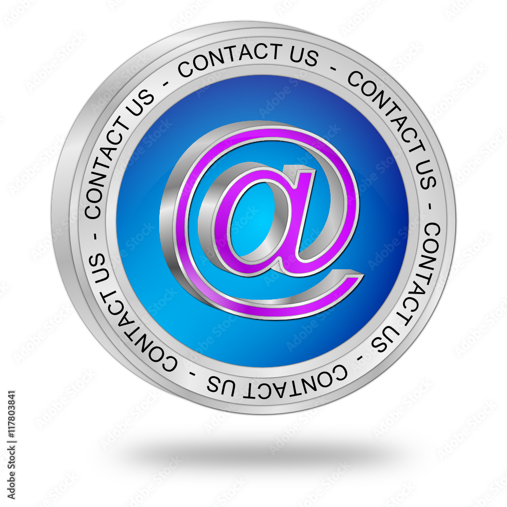 Button contact us - 3D illustration Button contact us - 3D illustration