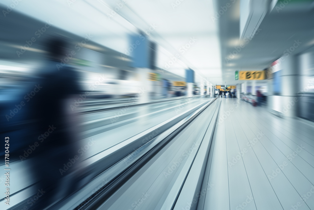airport gates scenery motion blur