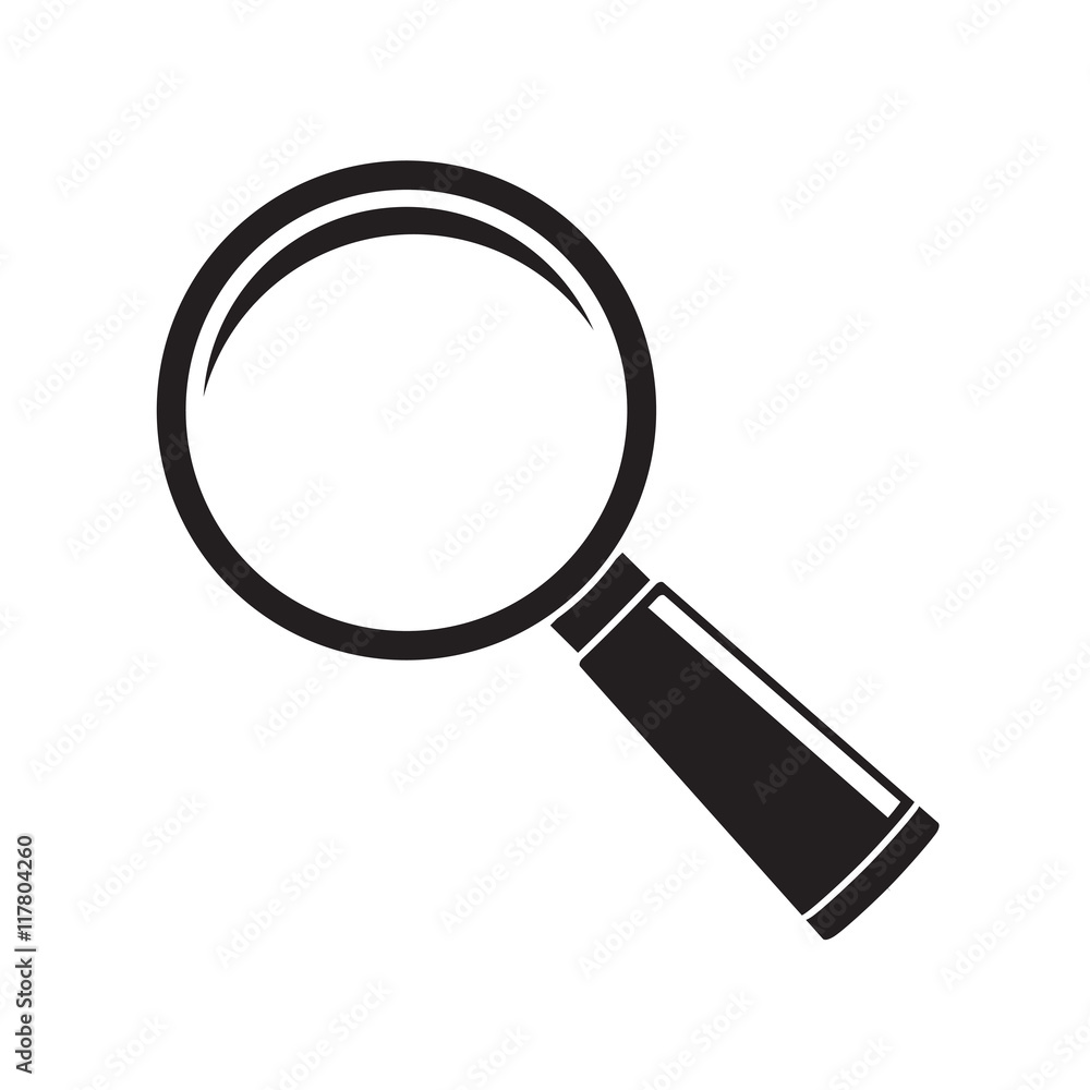Magnifier glass icon isolated on white background Magnifier glass icon isolated on white background
