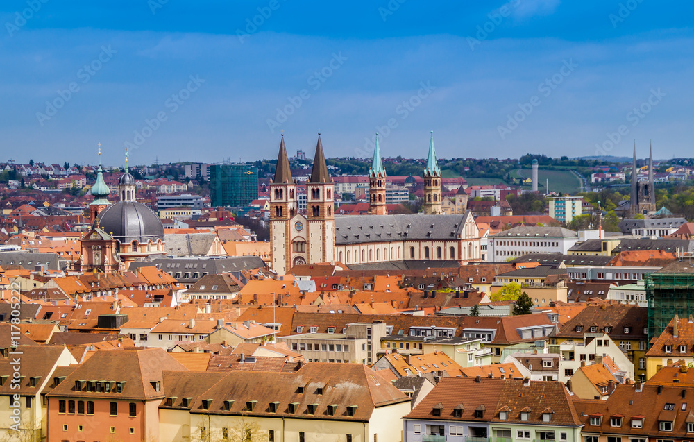 Obraz premium Blick über Würzburg