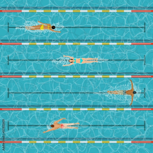 Swimming pool with people