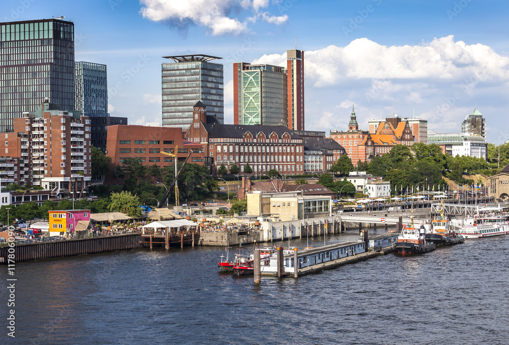 Panorama, Port and Skyline of Hamburg