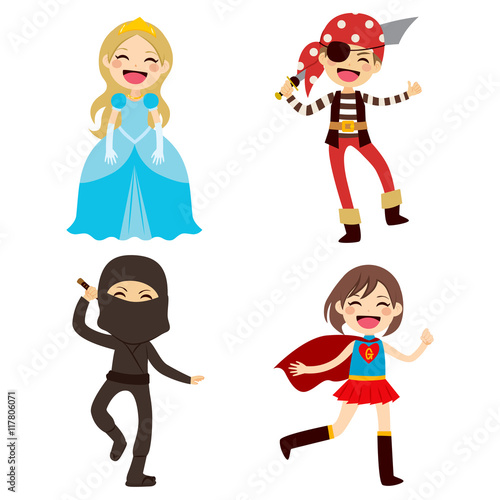 Cute lovely group of little...