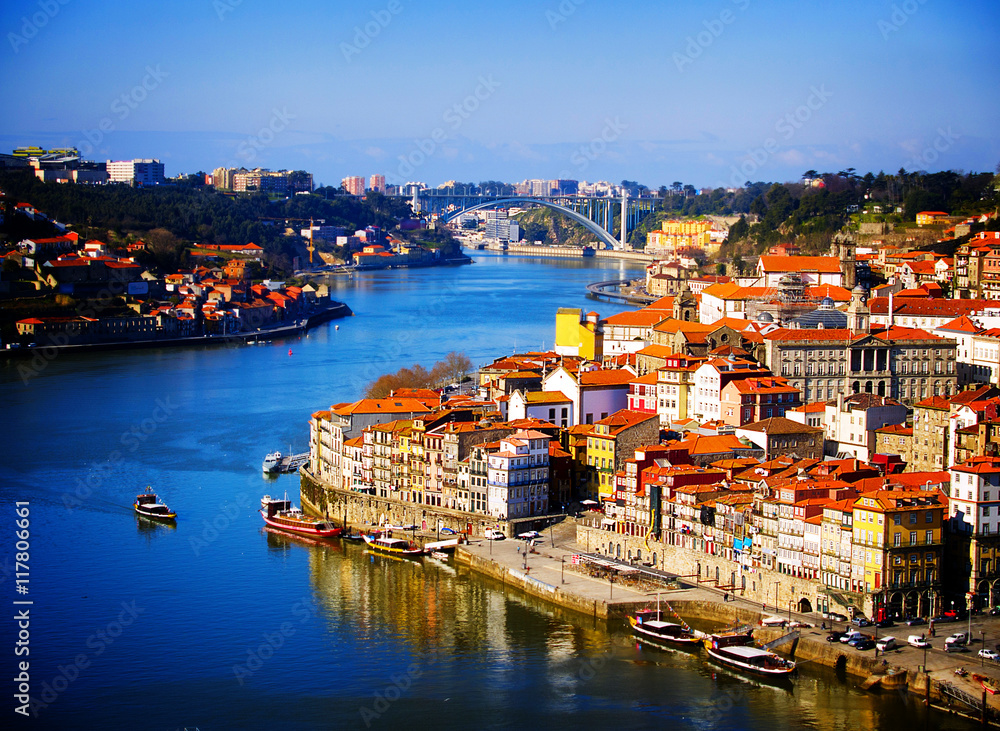hill with old town of Porto, Portugal