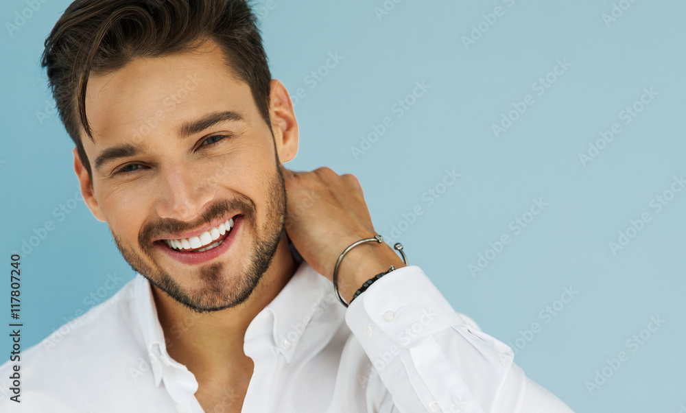 Portrait of sexy smiling male model Portrait of sexy smiling male model