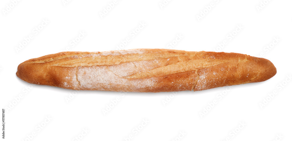 French baguette isolated on white background French baguette isolated on white background