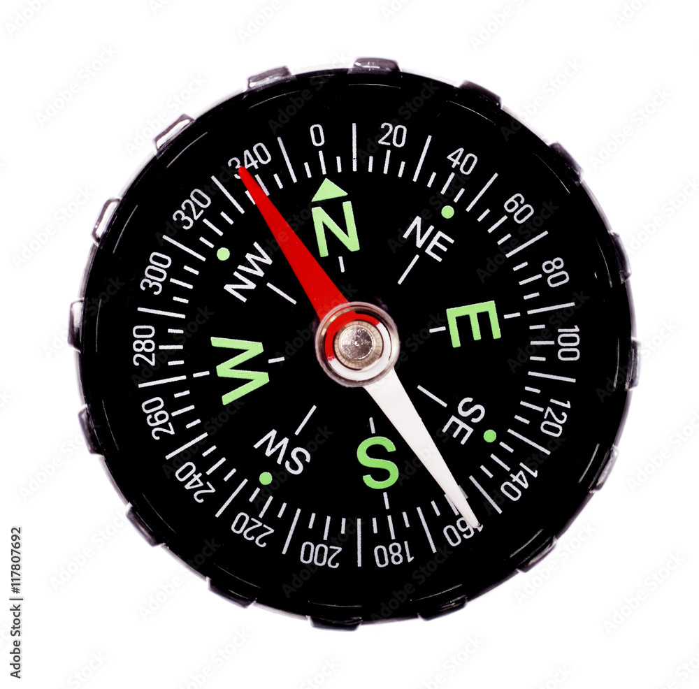 compass close up isolated on white background compass close up isolated on white background