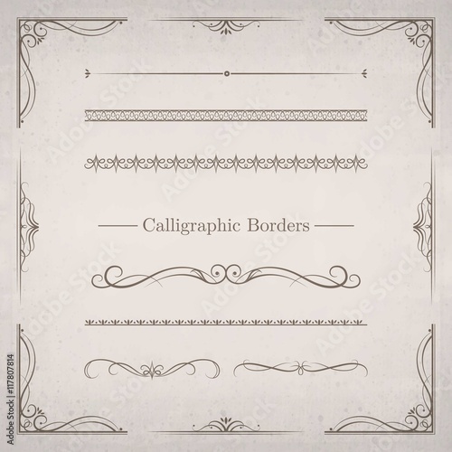 Calligraphic Borders Set