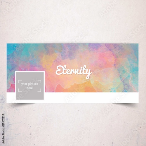 Eternity facebook cover in watercolor style