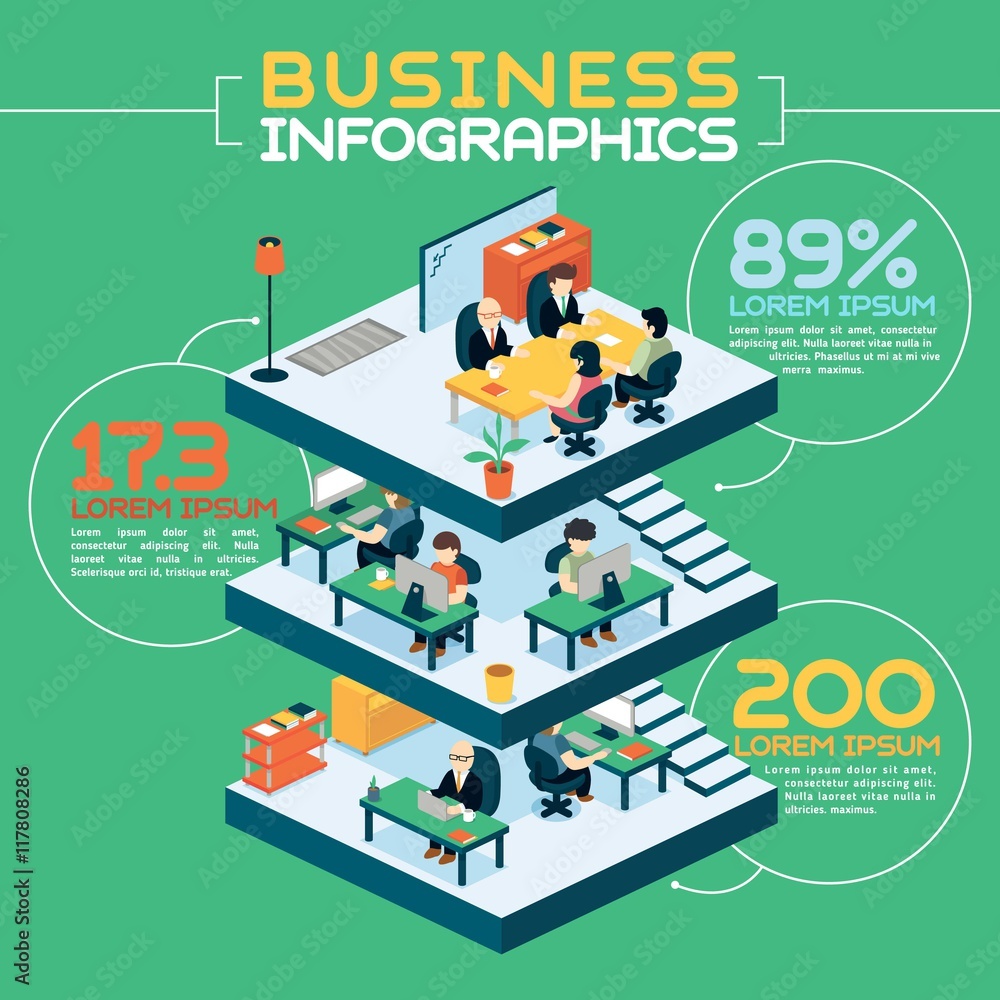 Fototapeta premium Building business infography