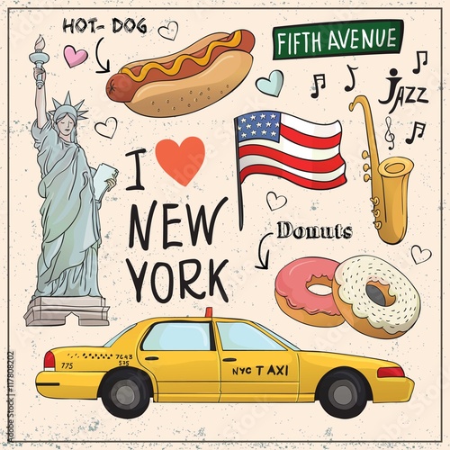 Sketchy collection of New York elements