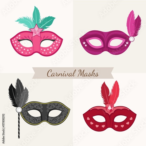 Elegant carnival masks