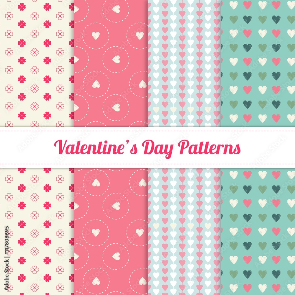 Lovely valentine day pattern collection Lovely valentine day pattern collection