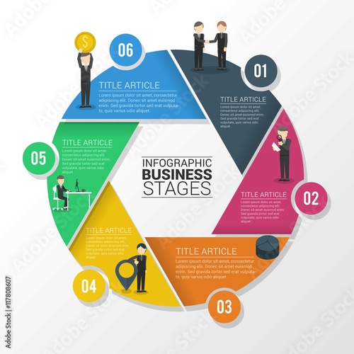 Infography business stages photo