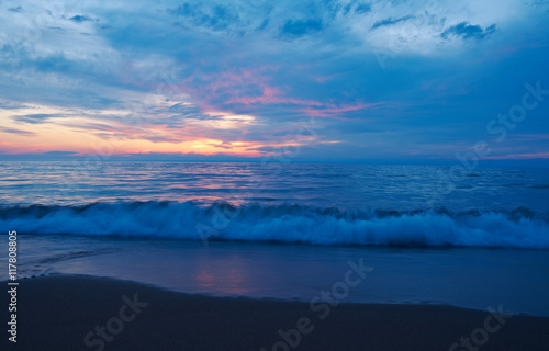 Lake Baikal at sunset photo