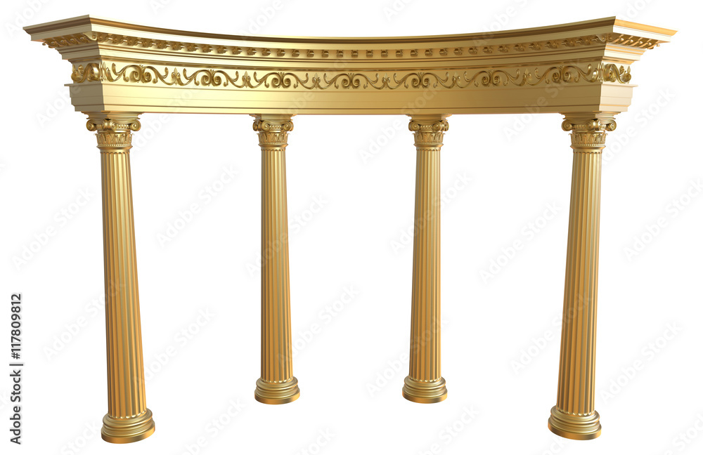 Obraz premium Gold colonnade