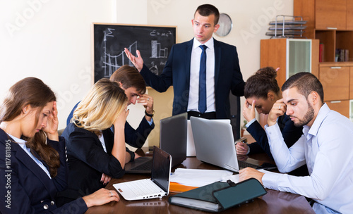 Obraz na płótnie Disappointed boss shouting