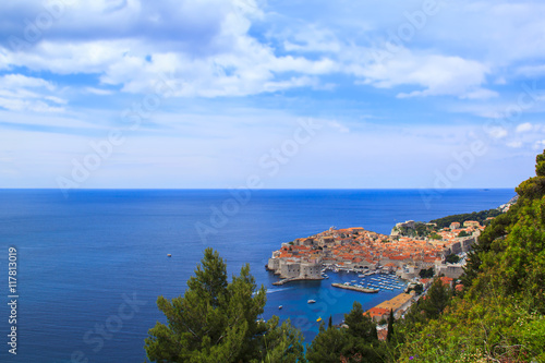 A view of the famous city of Dubrovnik in Croatia