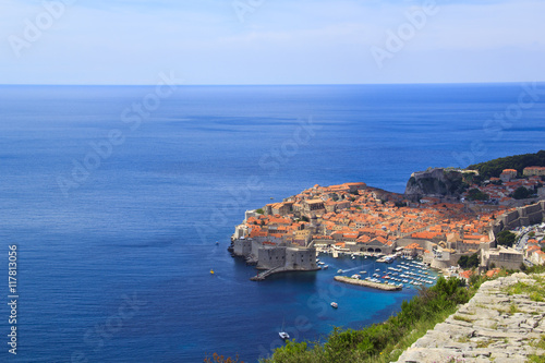 A view of the famous city of Dubrovnik in Croatia
