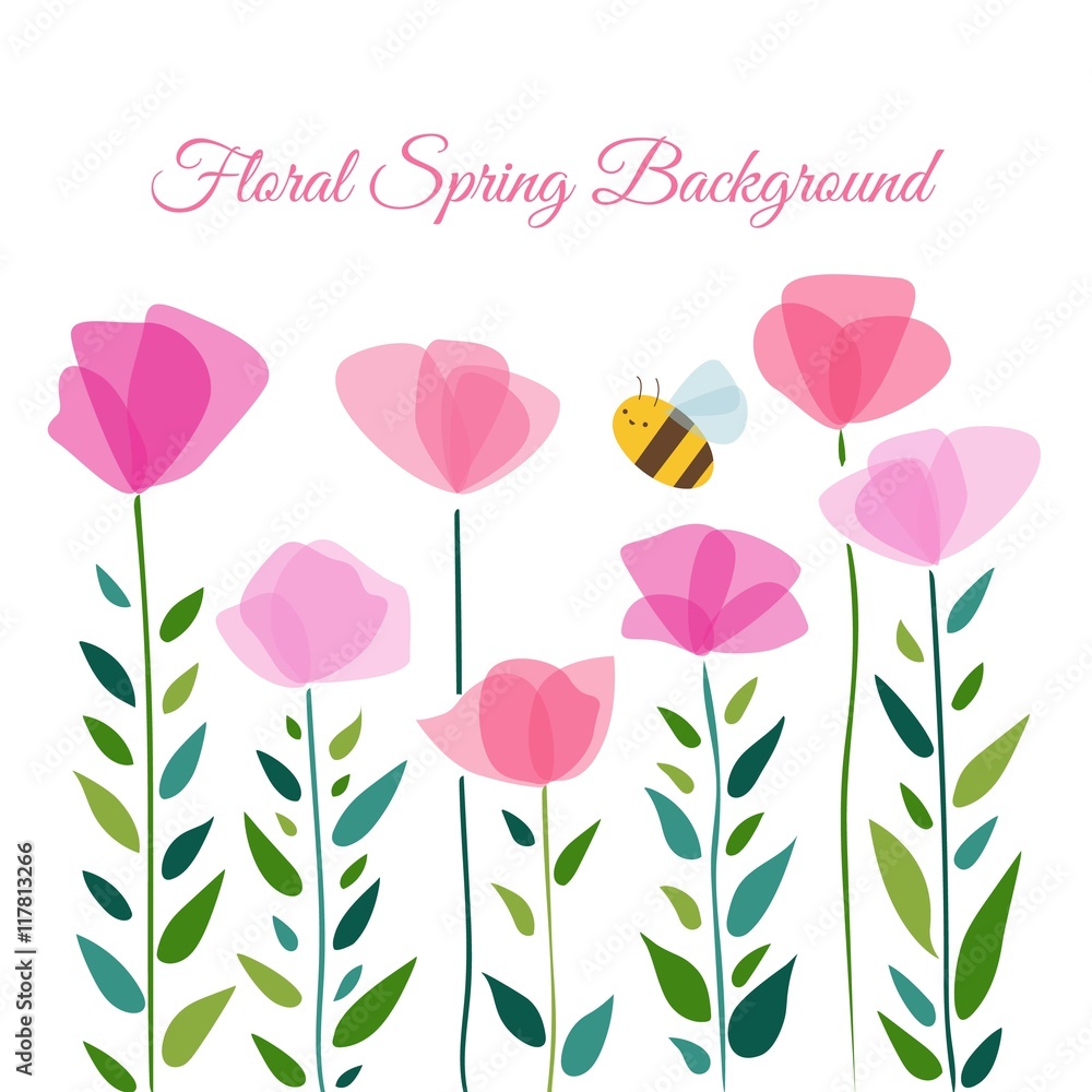 Cute floral spring background