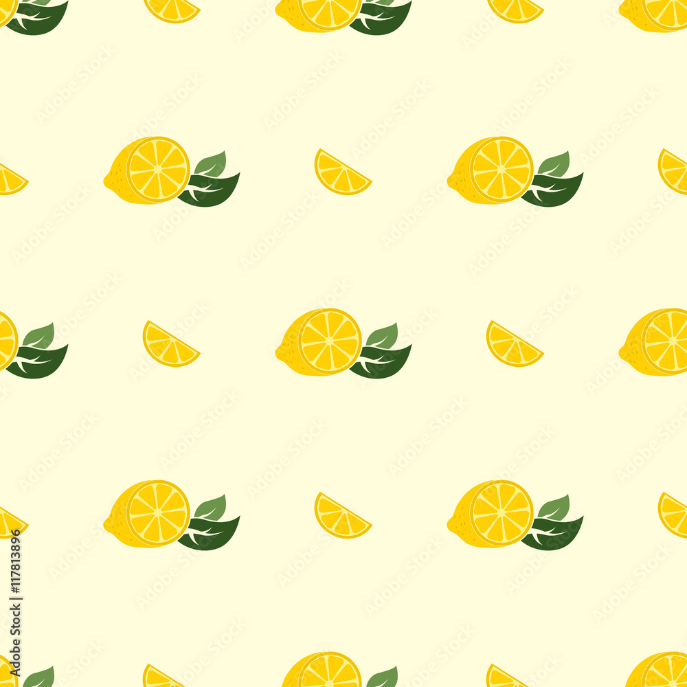 Seamless pattern with lemons for your design Seamless pattern with lemons for your design