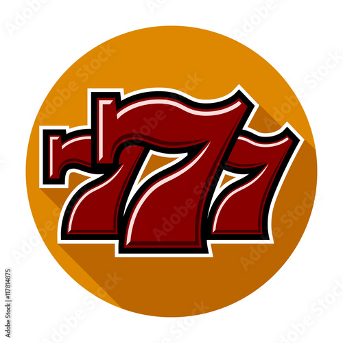Triple Lucky Sevens icon color vector illustration