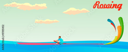 single rowing summer play . Rio, Brazil