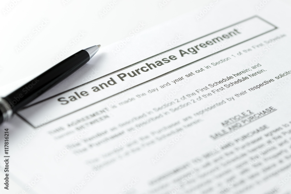 Sale and purchase agreement Sale and purchase agreement