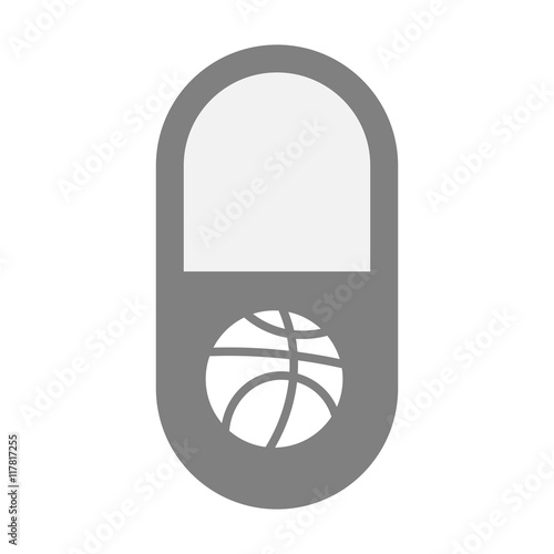 Free Download Isolated pill icon with  a basketball ball - GFXLoad