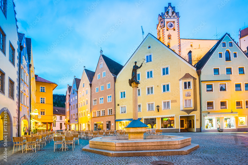 Fussen town in Bavaria, Germany