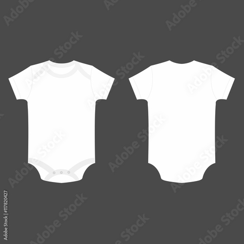 white baby bodysuit vector isolated